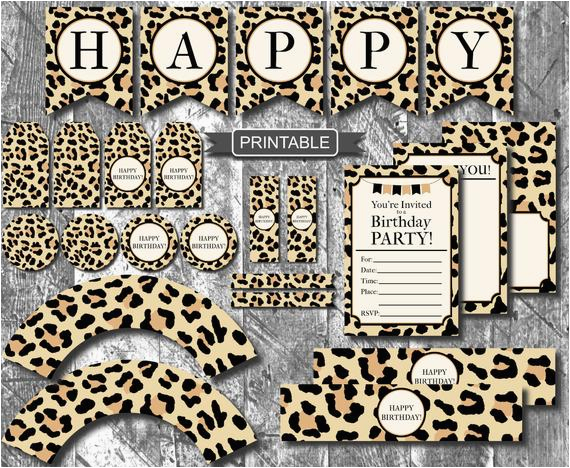 diy leopard print cheetah print birthday