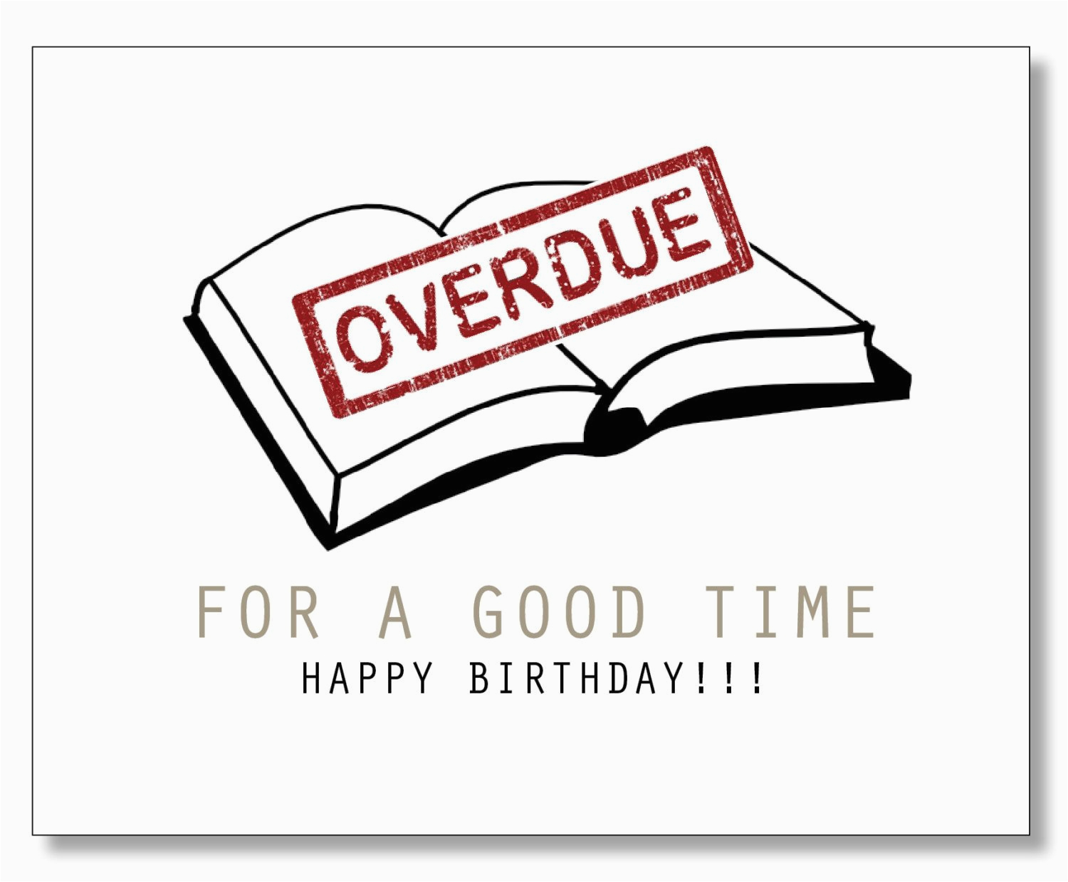 funny hilarious awesome birthday card book lover card