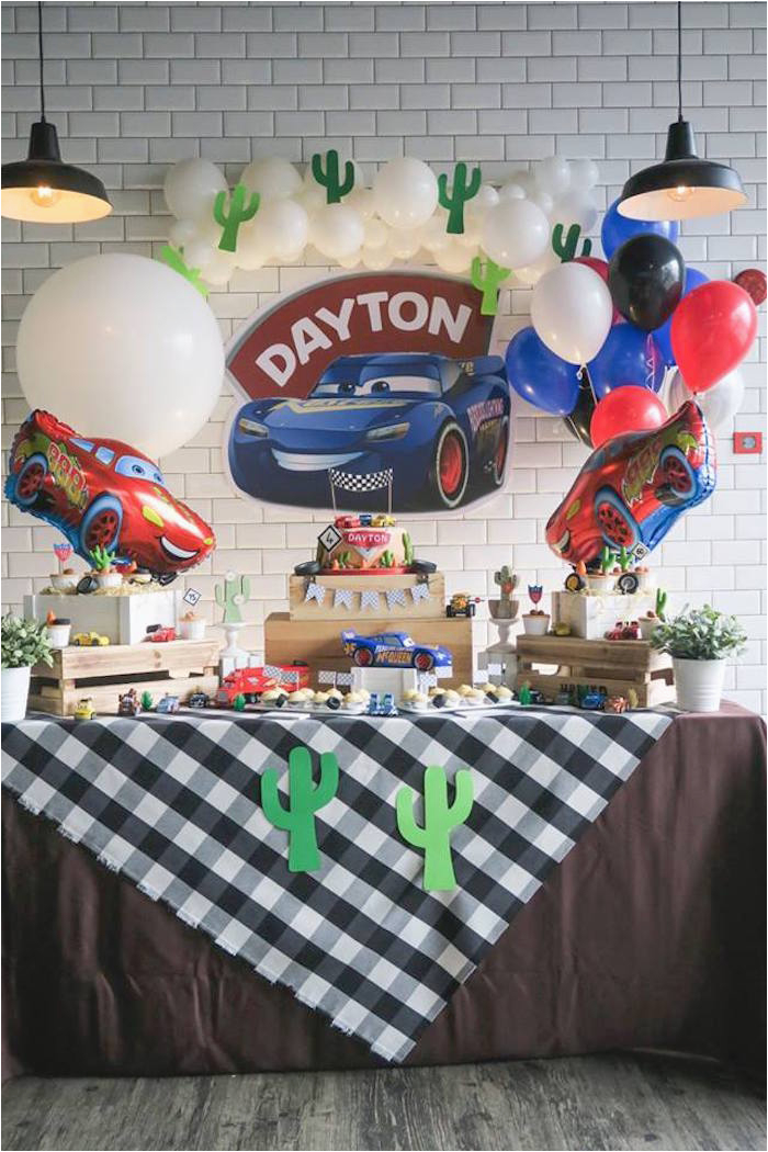 lightning mcqueen cars birthday party