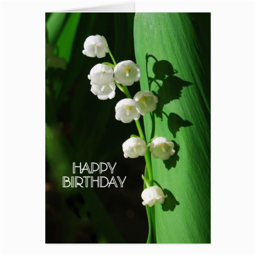 happy birthday lily of the valley card zazzle