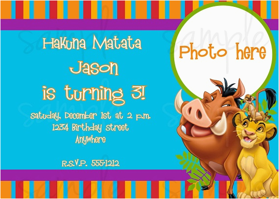 lion king birthday party invitation ideas