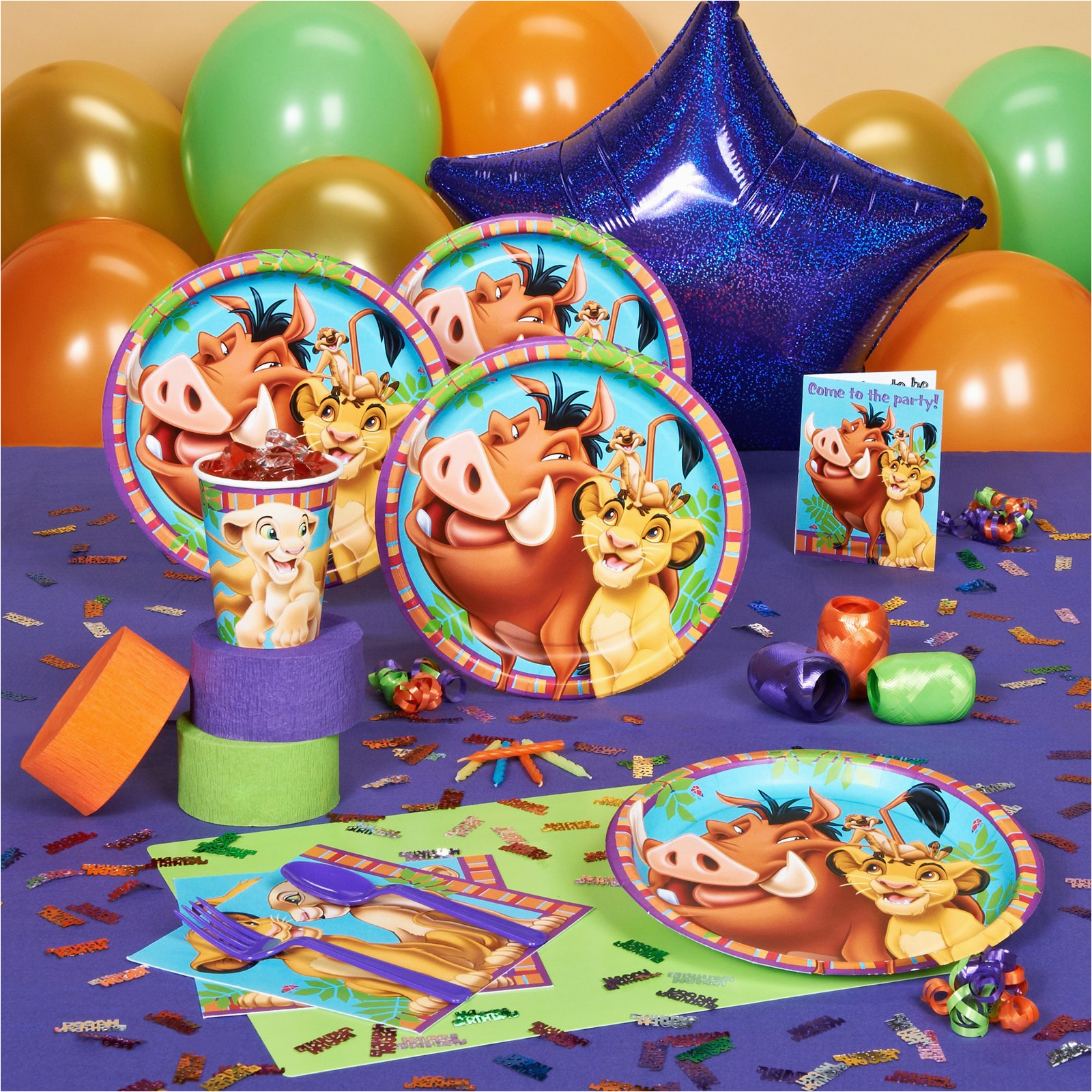 lion king birthday party with unique cake and decorations
