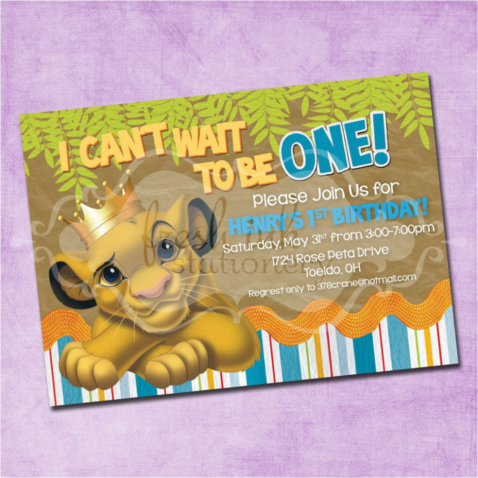 lion king birthday invitations