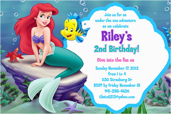 the little mermaid birthday invitations free printable