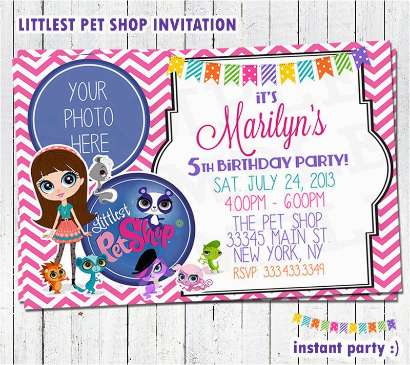 littlest pet shop birthday invitation ref shop home active