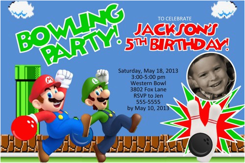 mario and luigi birthday invitations