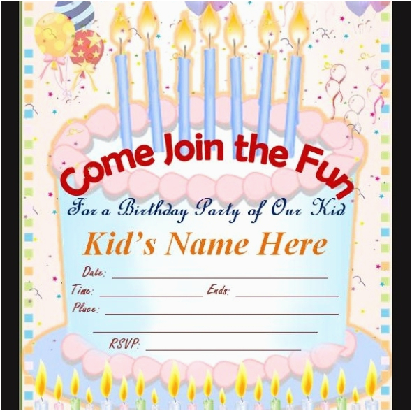 make your own birthday invitations free template