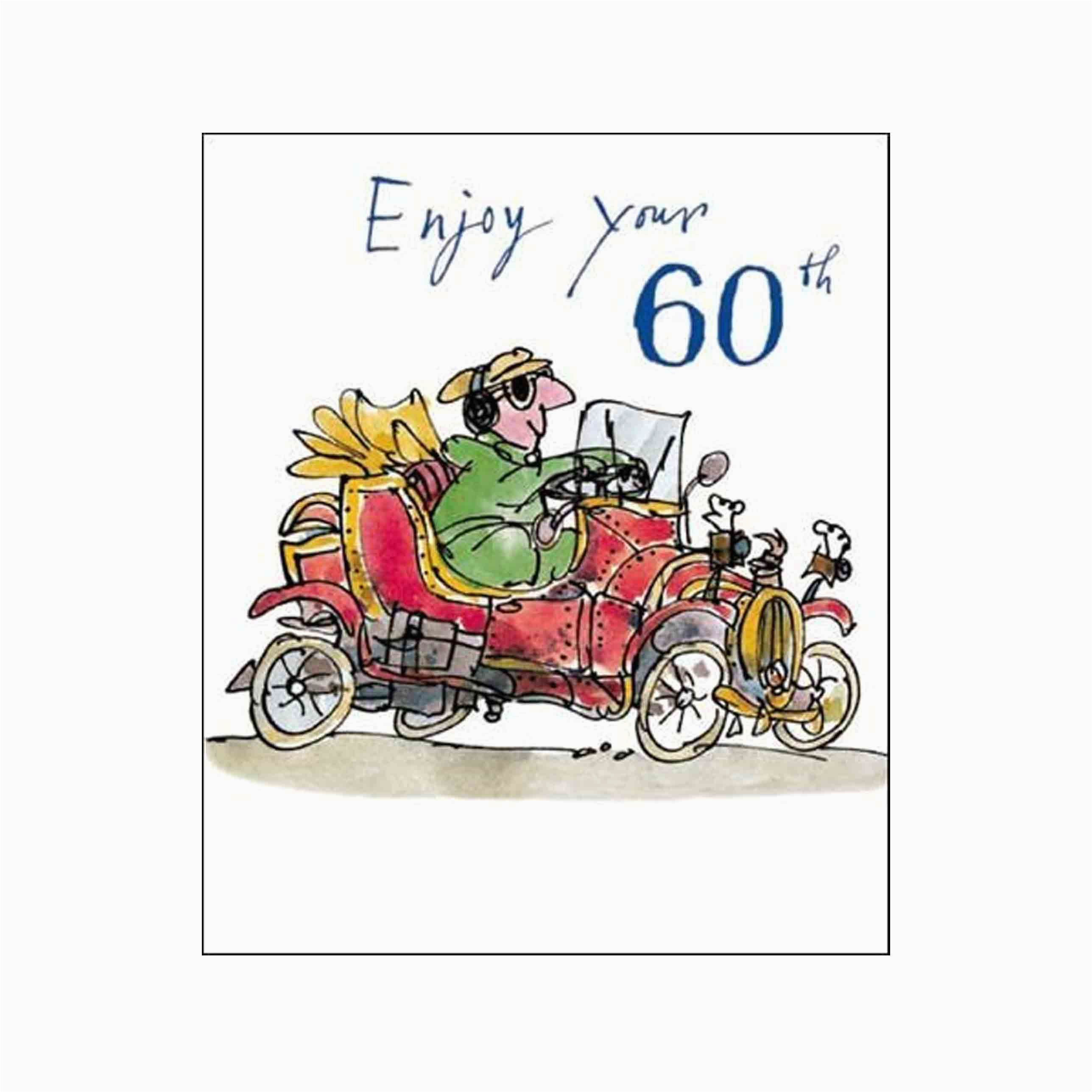 male birthday card enjoy your 60th quentin blake same