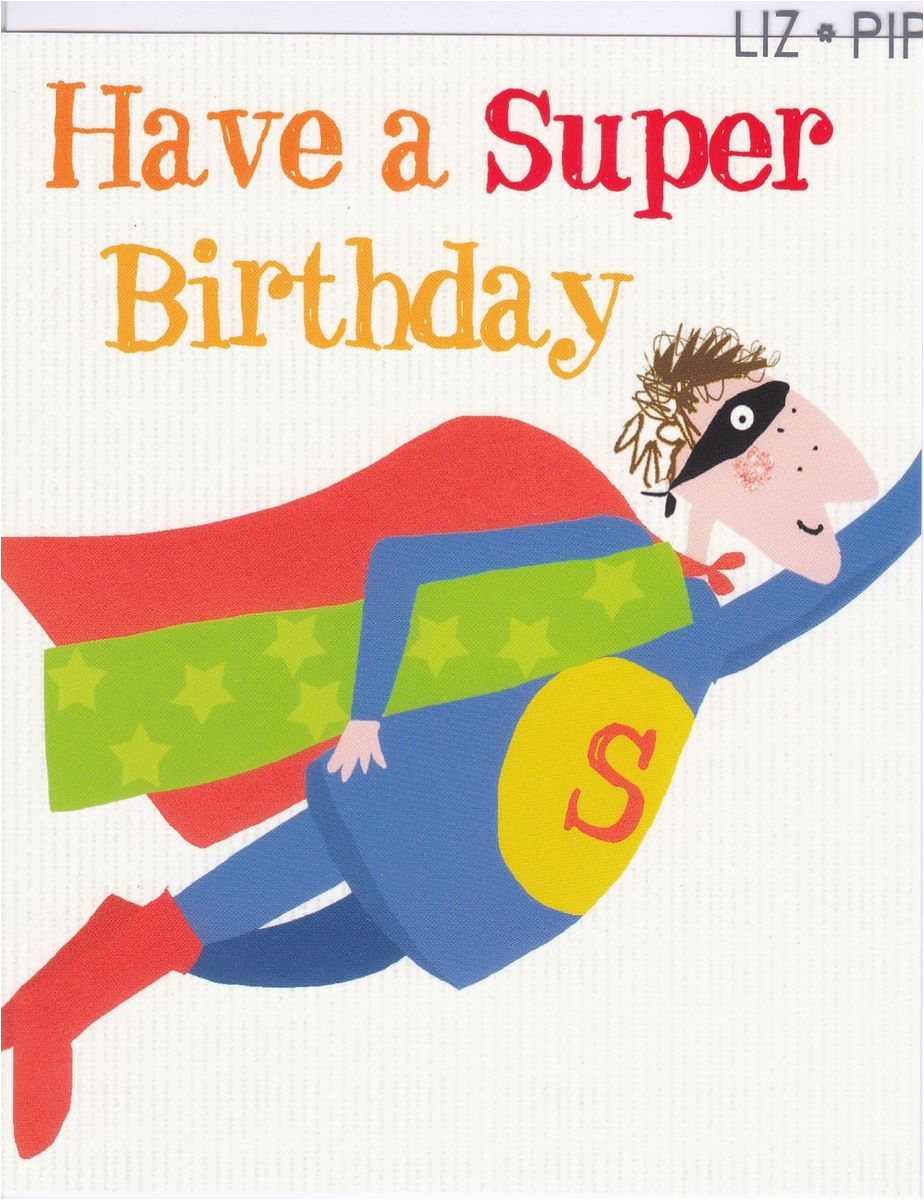 superman birthday card karenza paperie