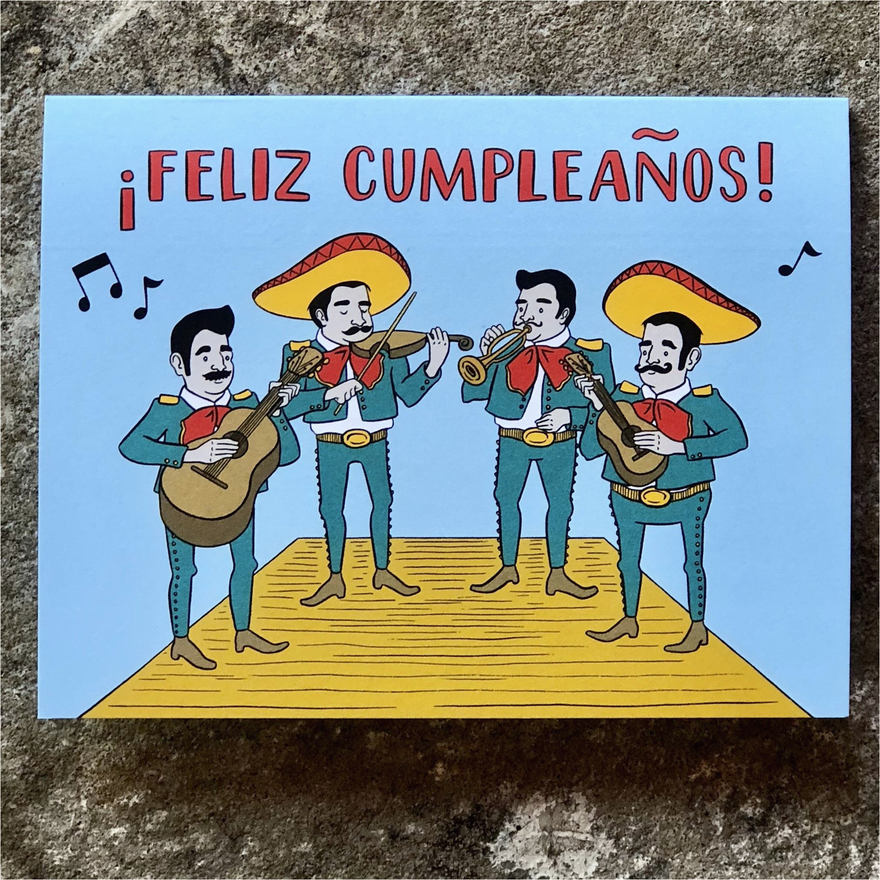 feliz cumpleanos mariachi card artelexia