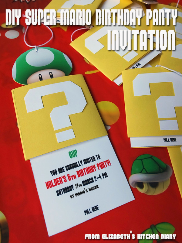 super mario invitation