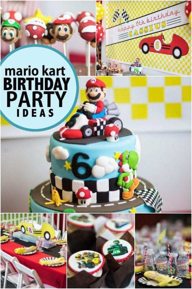 a boys mario kart birthday party