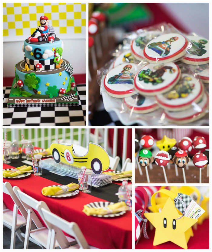 mario kart themed birthday party
