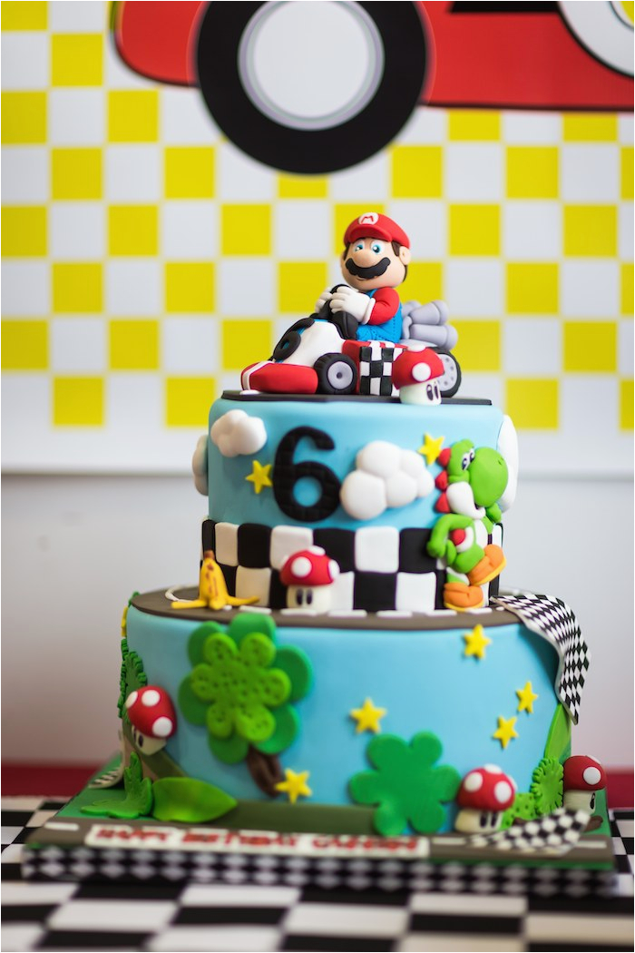 Mario Kart Birthday Decorations Kara 39 S Party Ideas Mario Kart themed Birthday Party Via