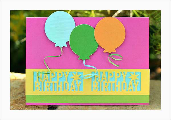 card martha stewart happy birthday punch balloon card