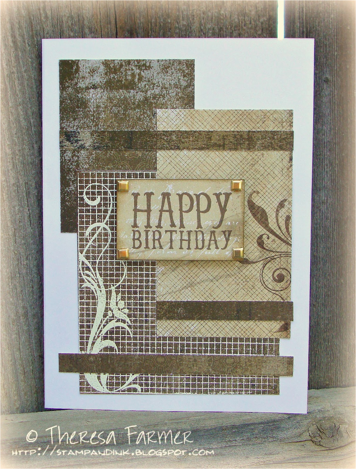 stamp and ink masculine birthday cards