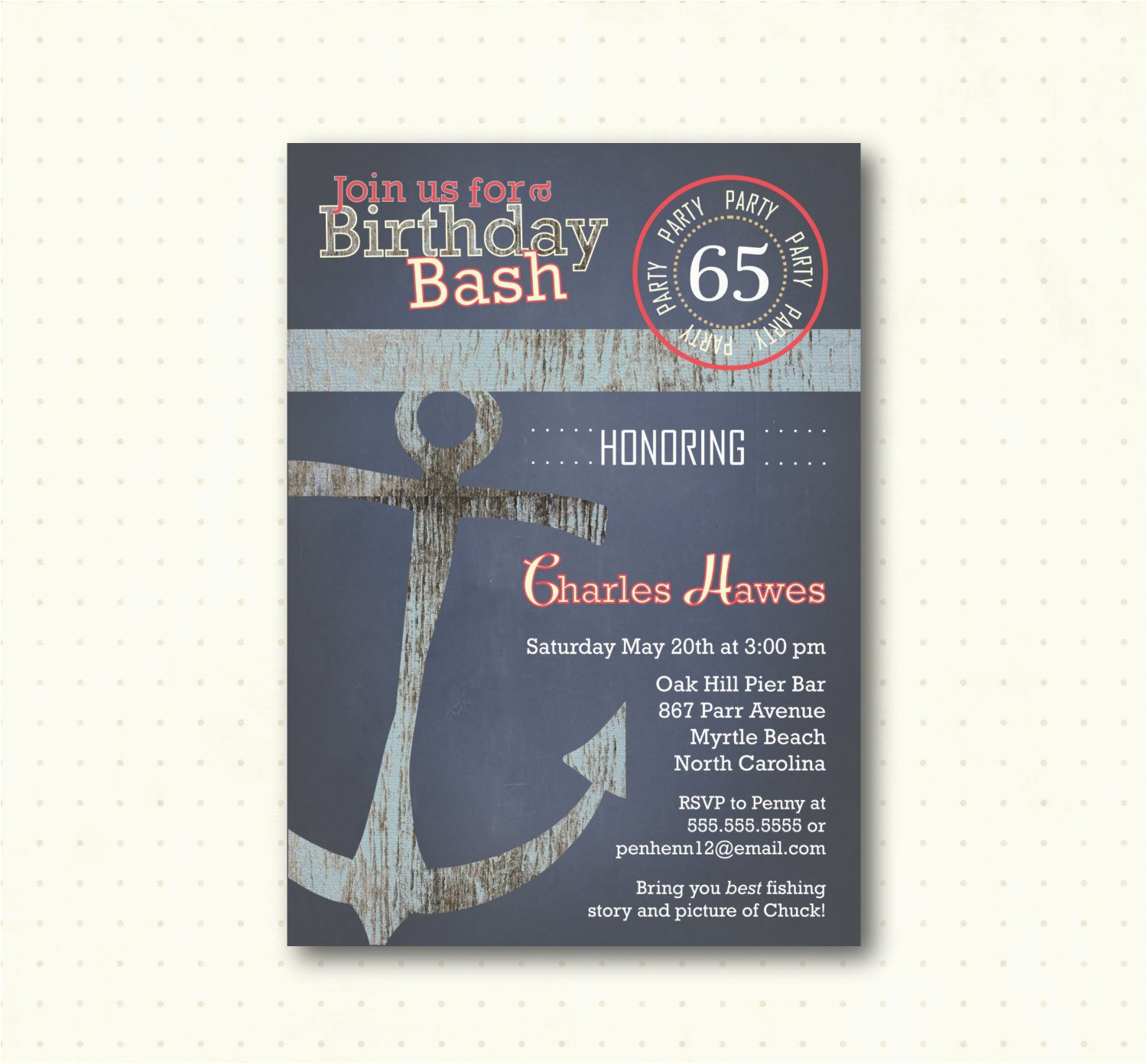 adult birthday invitation masculine nautical woodsy 30th