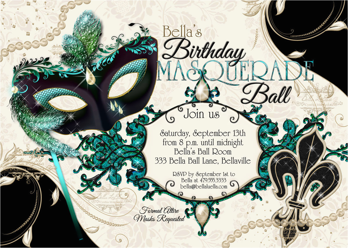 masquerade party invitation mardi gras