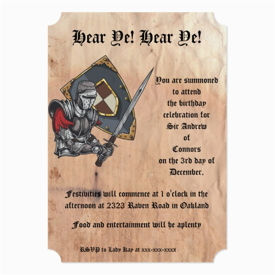 medieval knight with sword and shield birthday card 256106687114177511