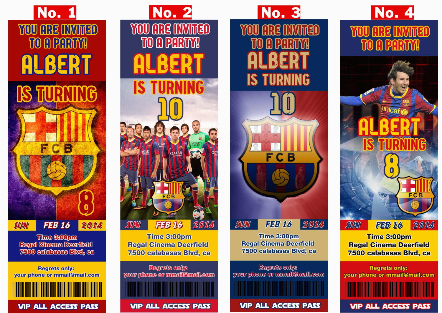 Messi Birthday Invitations Fc Barcelona or Messi Birthday Invitation soccer Team Digital