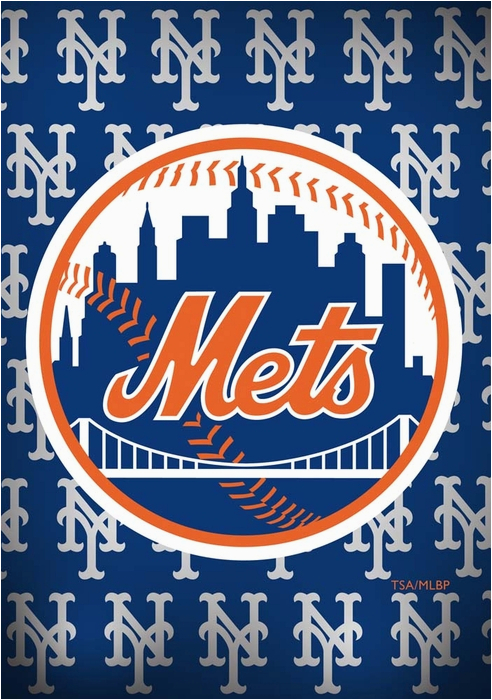 new york mets greeting card with garden flag