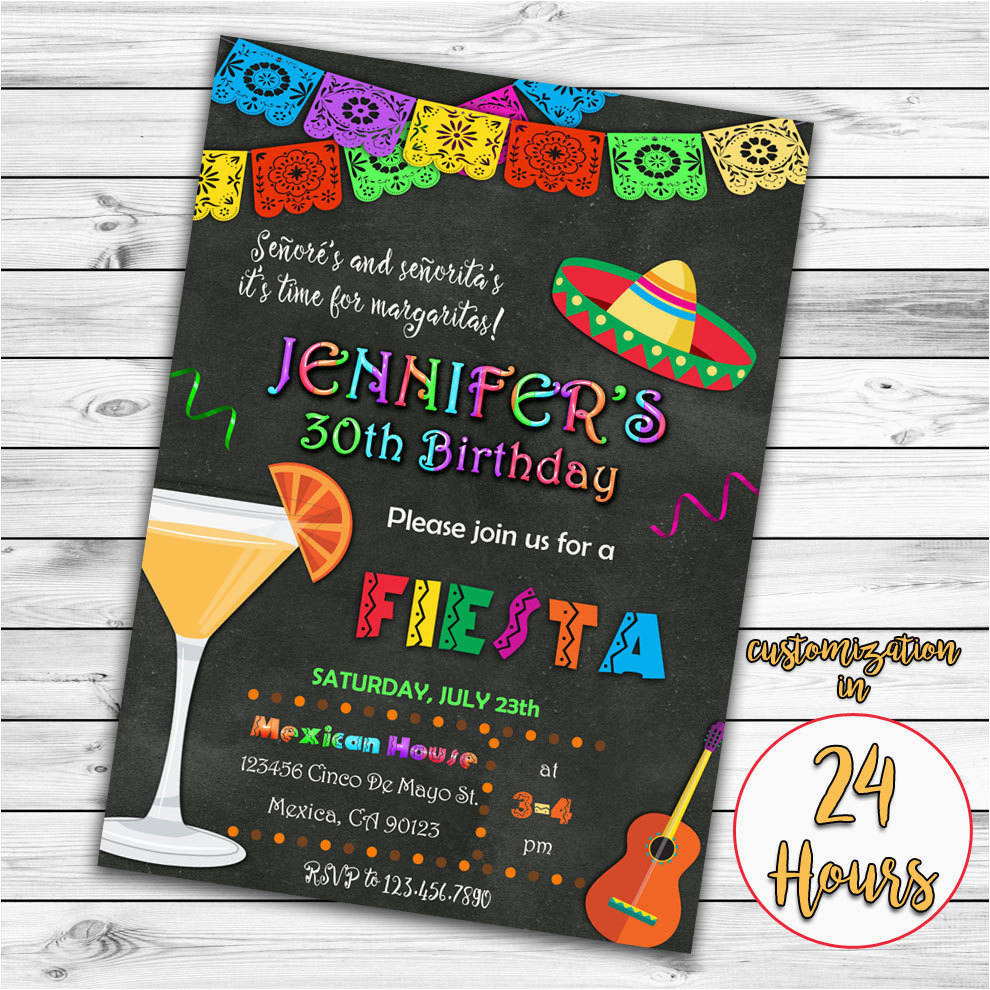 fiesta birthday invitation mexican