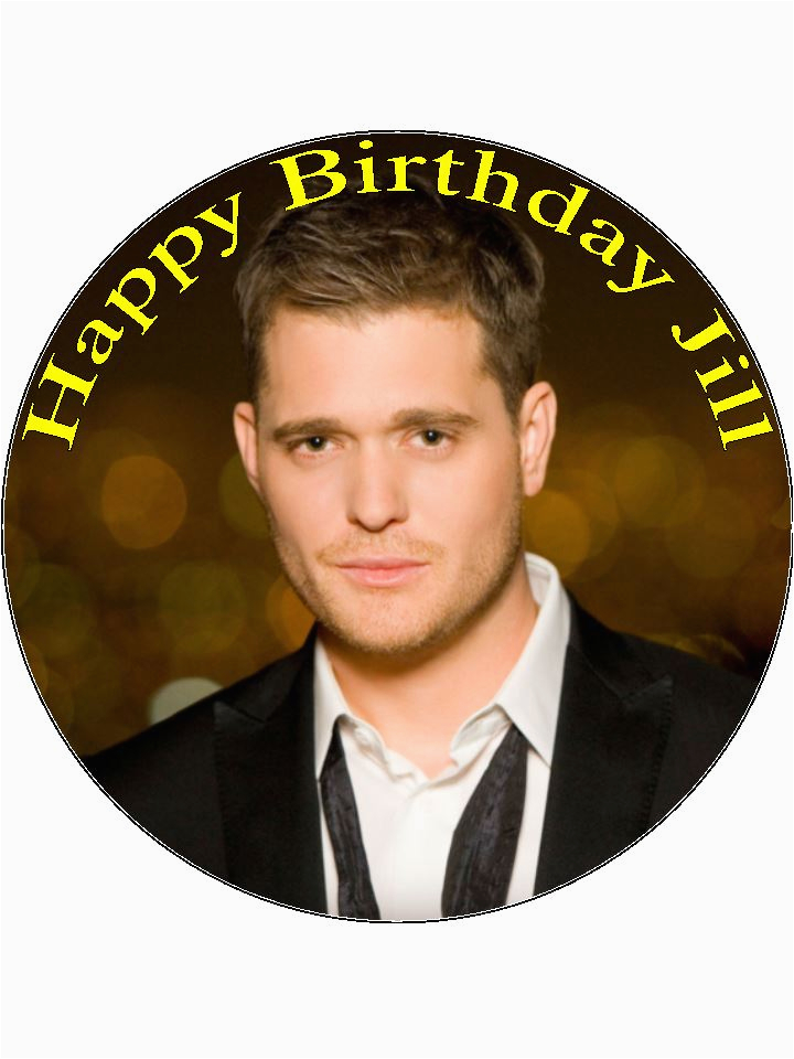 75 personalised michael buble edible icing or wafer birthday cake topper 1235 p
