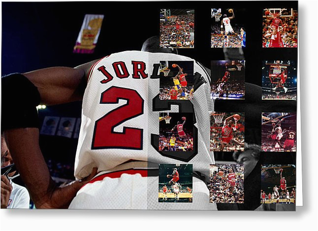 michael jordan greeting cards fine art america