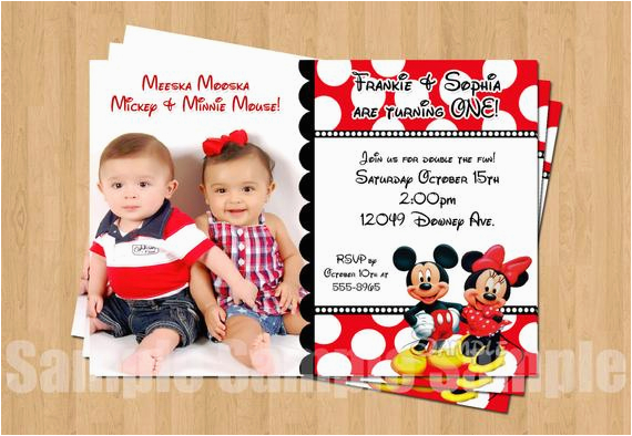 minnie mickey mouse twins birthday party