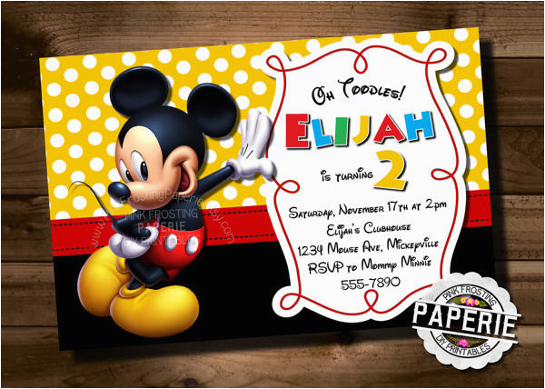 mickey mouse invitation template