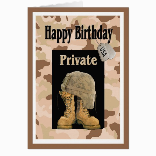 military army private birthday card zazzle com