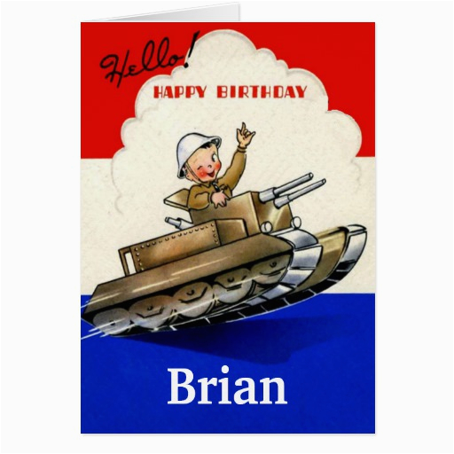 vintage military birthday card zazzle