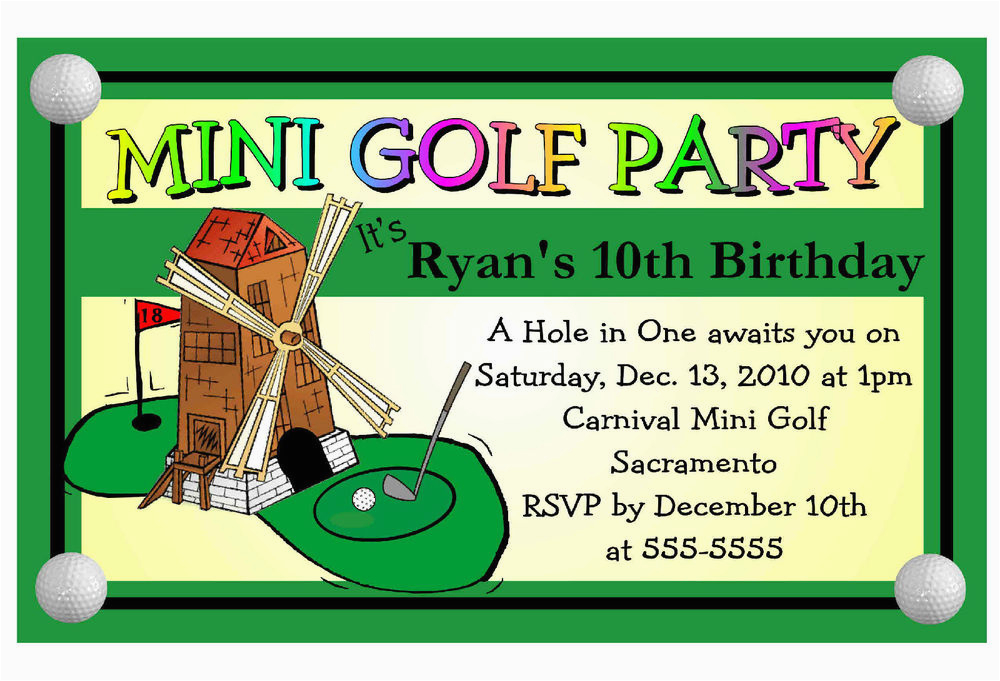 Free Mini Golf Invitation Template