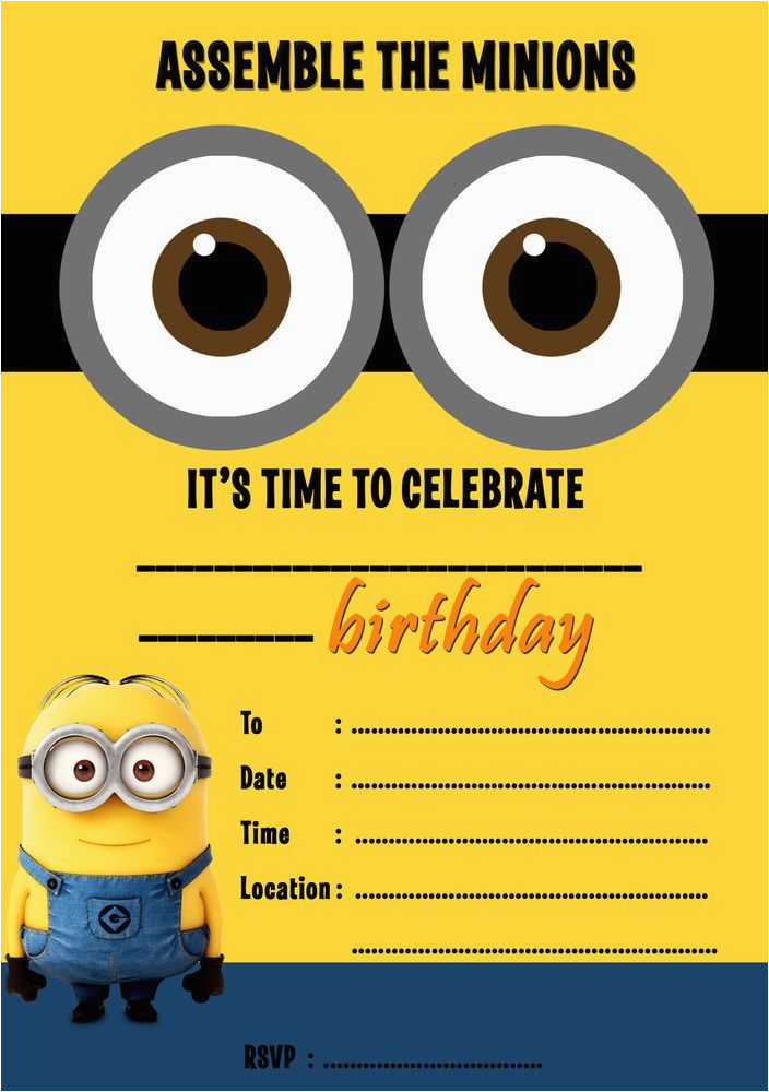 minion birthday invitations