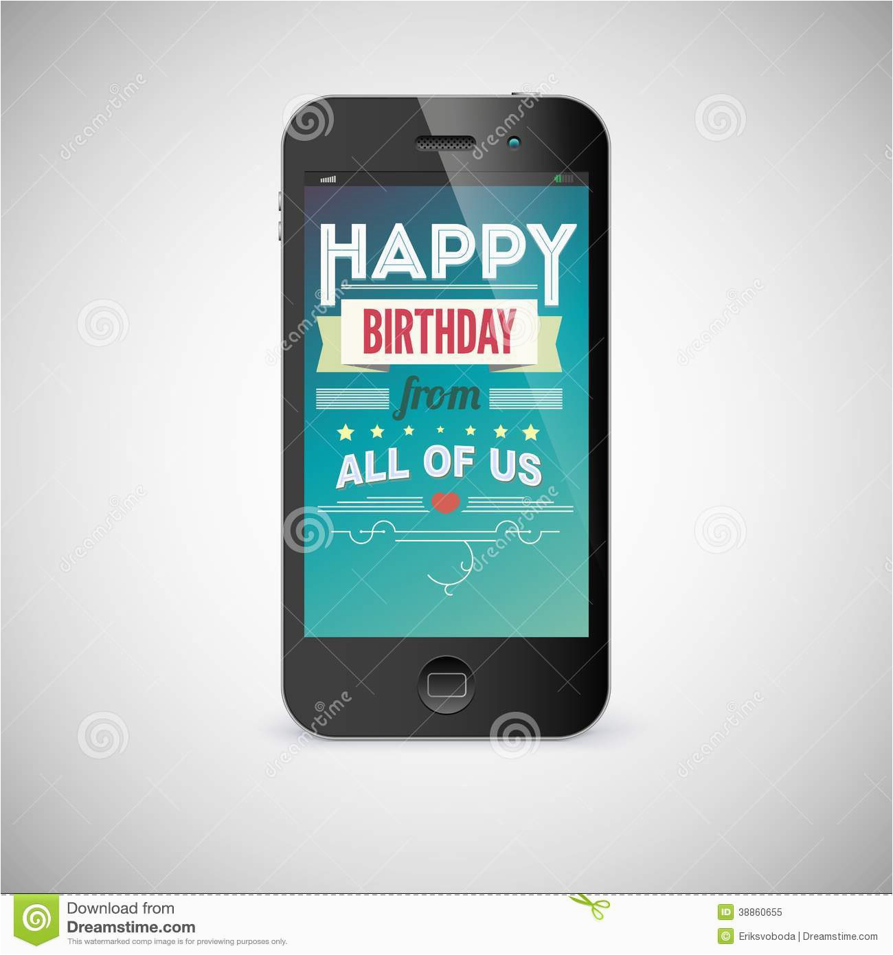 royalty free stock photo birthday greeting card screen mobile phone image38860655