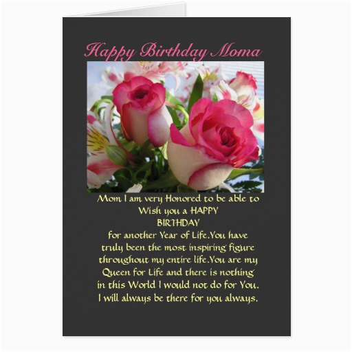 happy birthday moma greeting card 137401898425299991