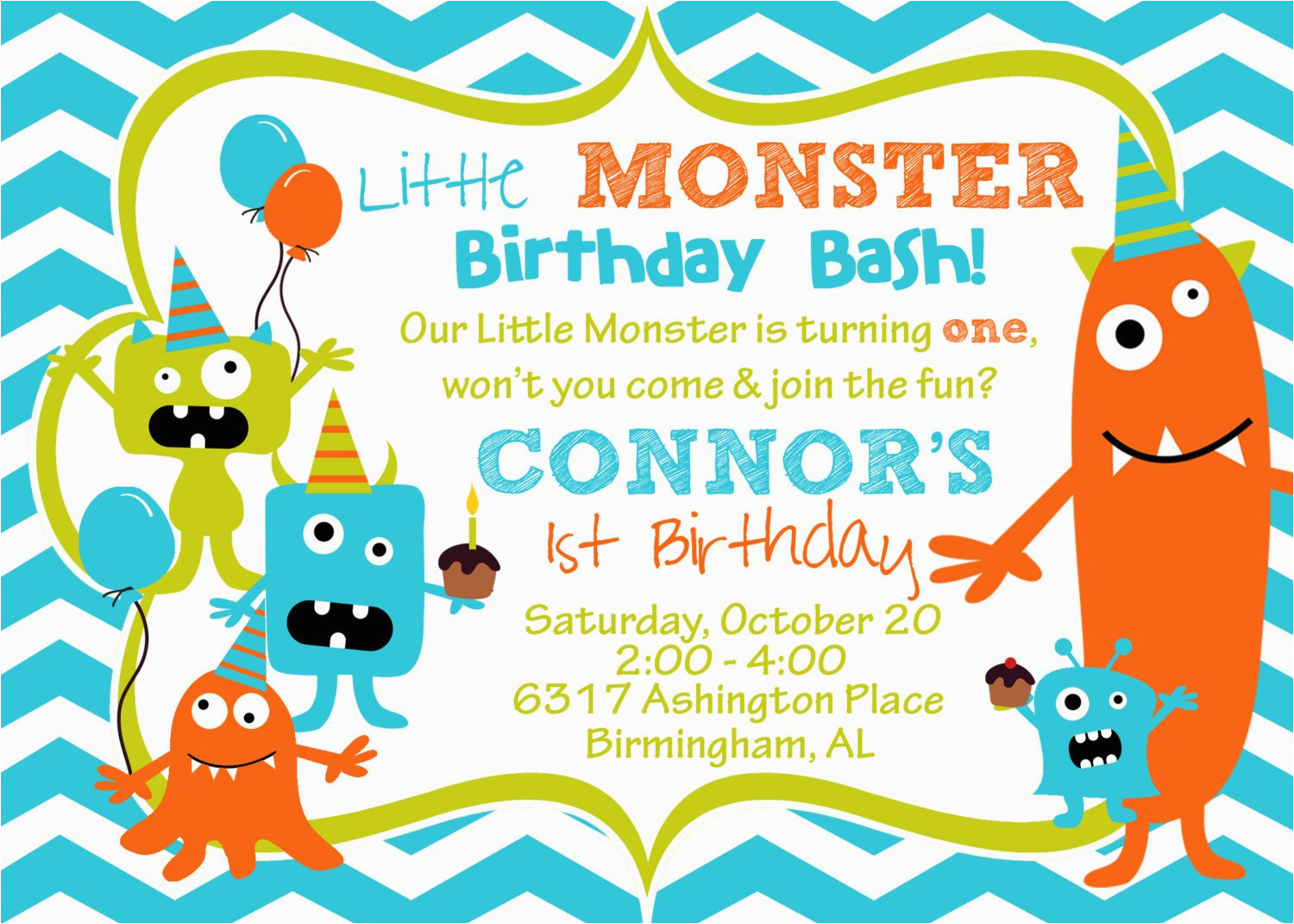 cupcake monster bash birthday party