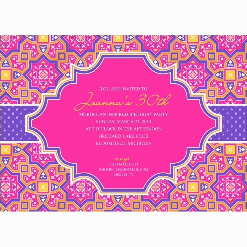 moroccan party invitation printables