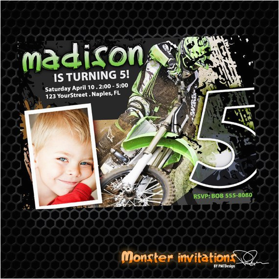 motocross birthday invitation