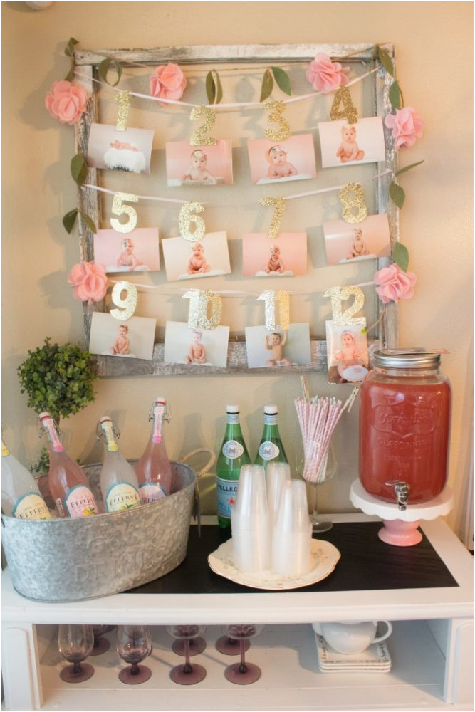 21 pink gold first birthday party ideas