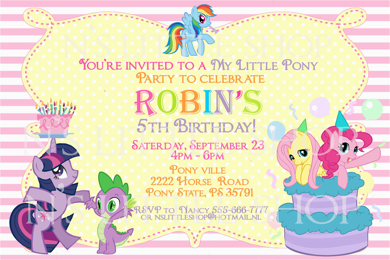 my little pony birthday invitations designs ideas