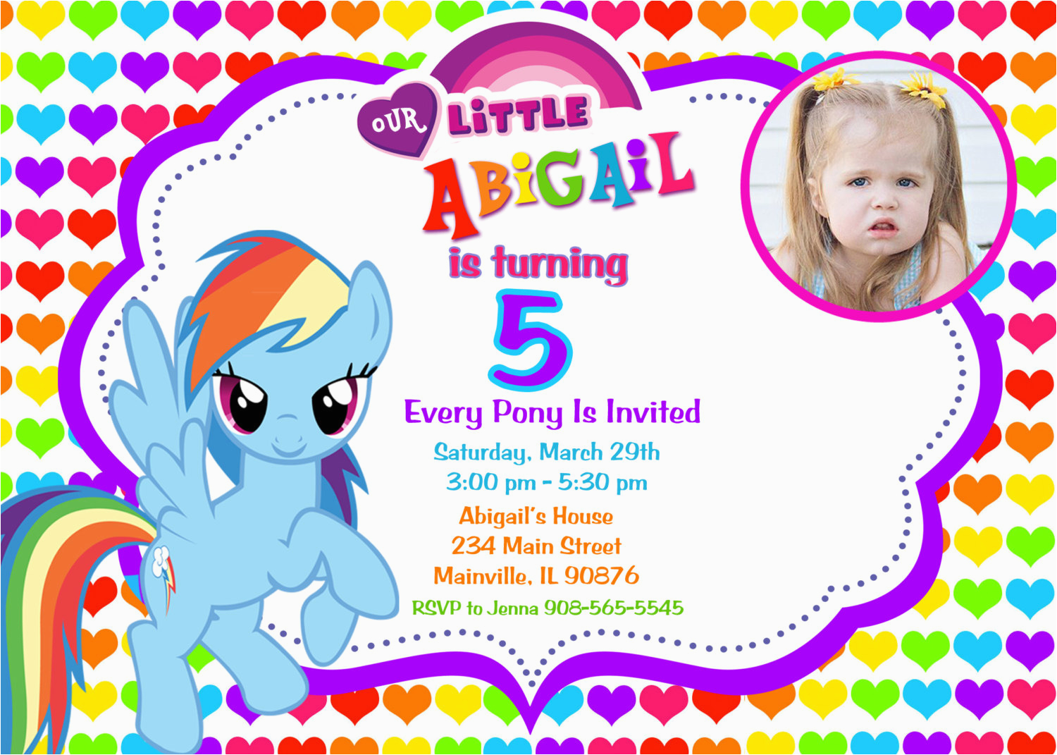 my little pony birthday party invitations respond
