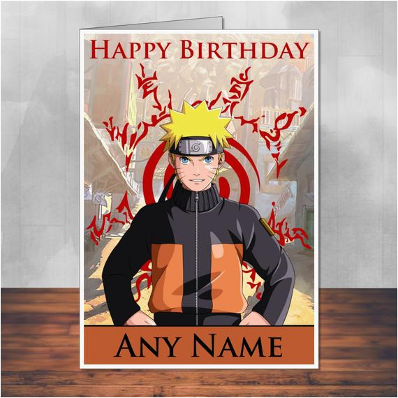 naruto birthday card 5x7 inches 128mm x