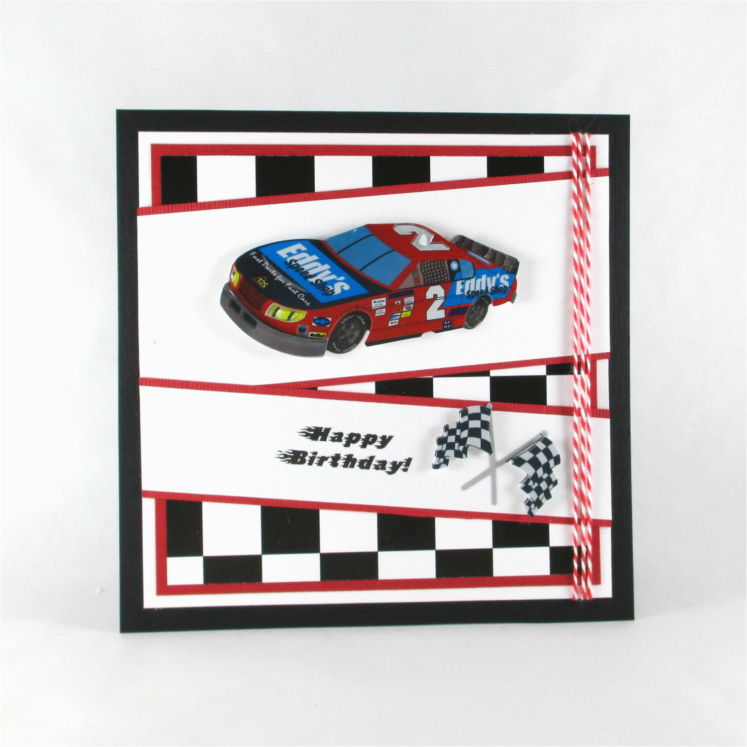 birthday cards race car nascar boys