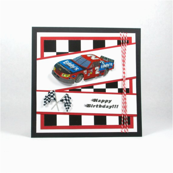 birthday cards race car nascar boys