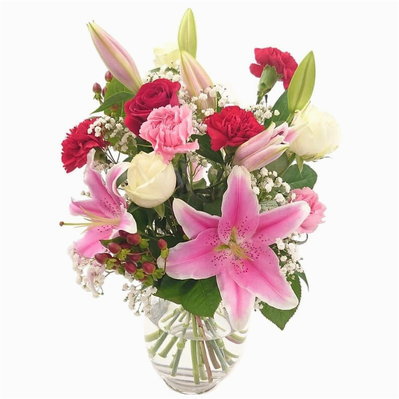 oriental charm fresh flower bouquet exotic lilies and