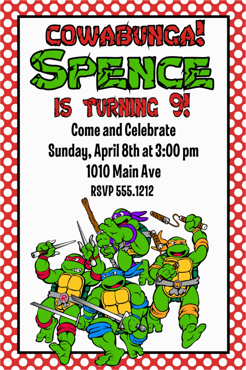 teenage mutant ninja turtles birthday