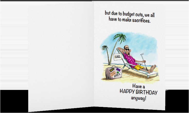 obama birthday card