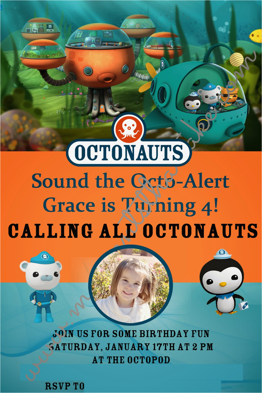 octonauts party invitations