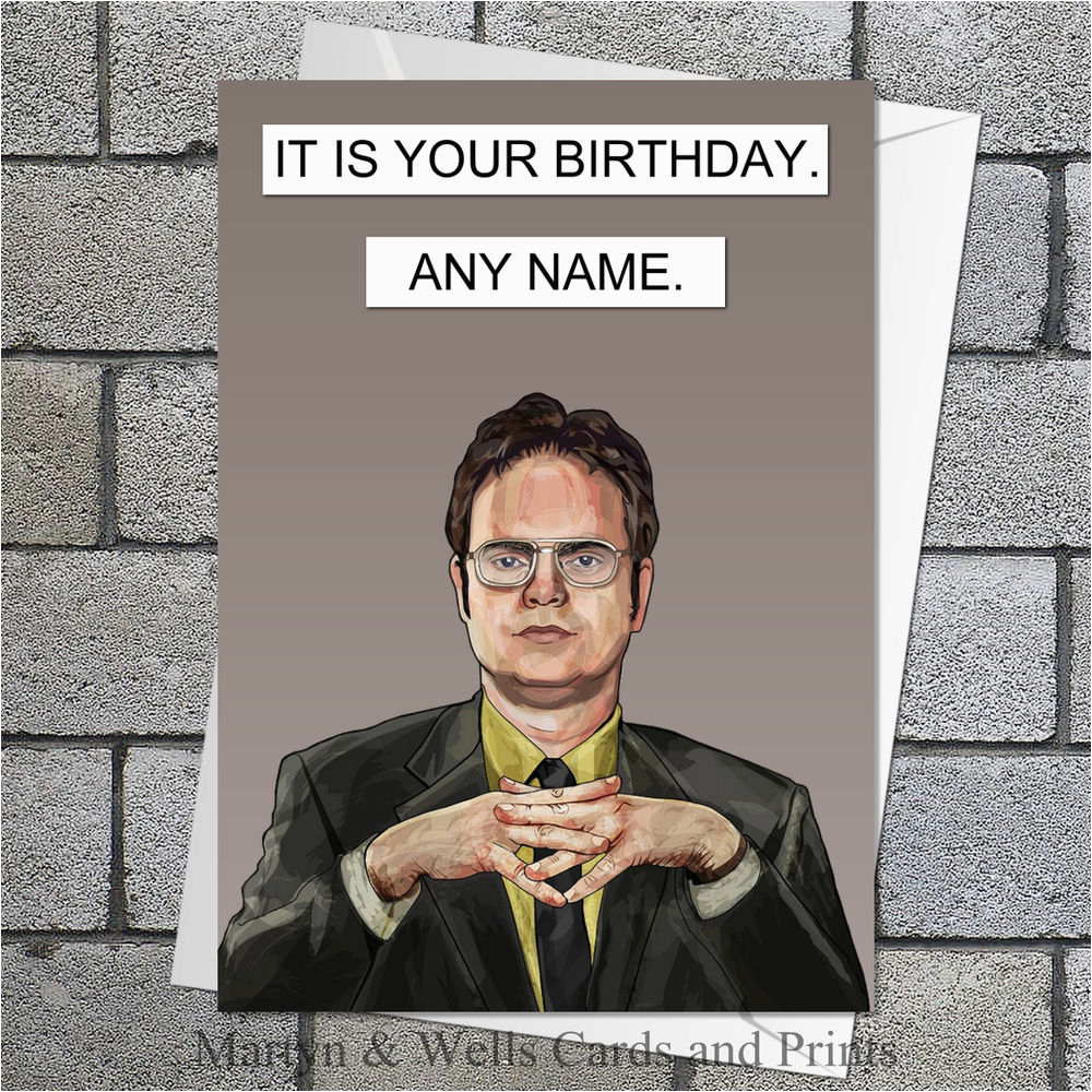 Office Birthday Card American Office Birthday Card Dwight Schrute Fan Art Birthdaybuzz